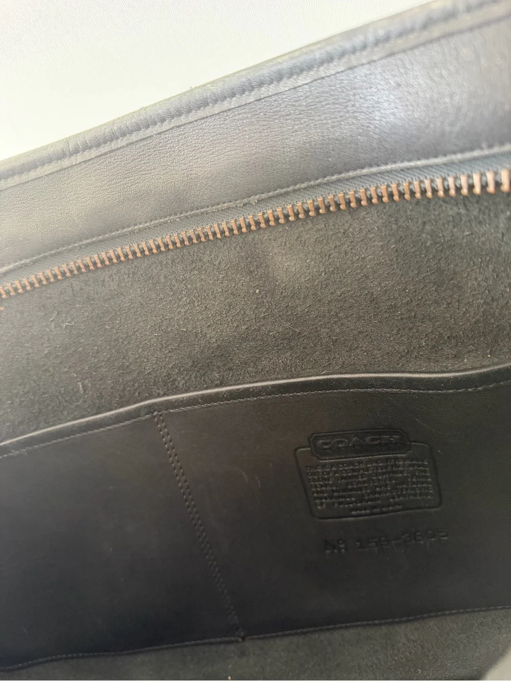 Coach Black Leather Men's Briefcase with Top Handles
